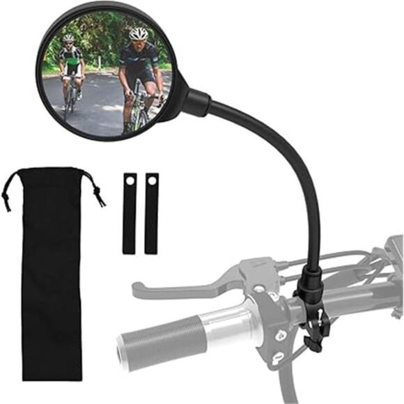 Bike Mirrors for Handlebars Rearview Mirror-Bicycle Mirrors Adjustable Rotatable - Picture 7 of 7